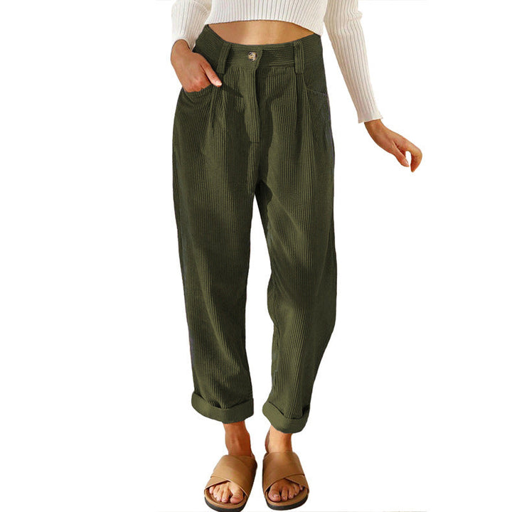 Chelsie - Bequeme Damen-Cordhose mit hohem Bund