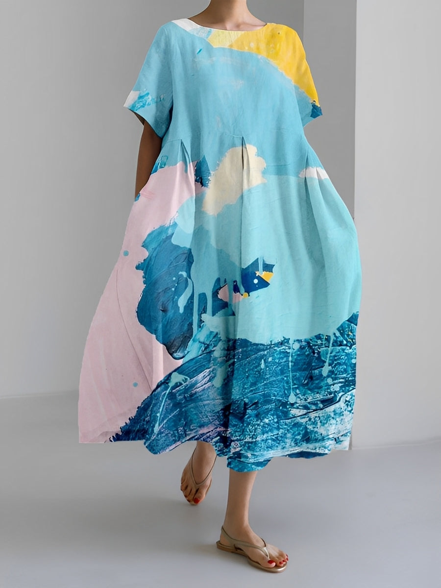 Xavia - Lockeres und bequemes Damenkleid mit Muster