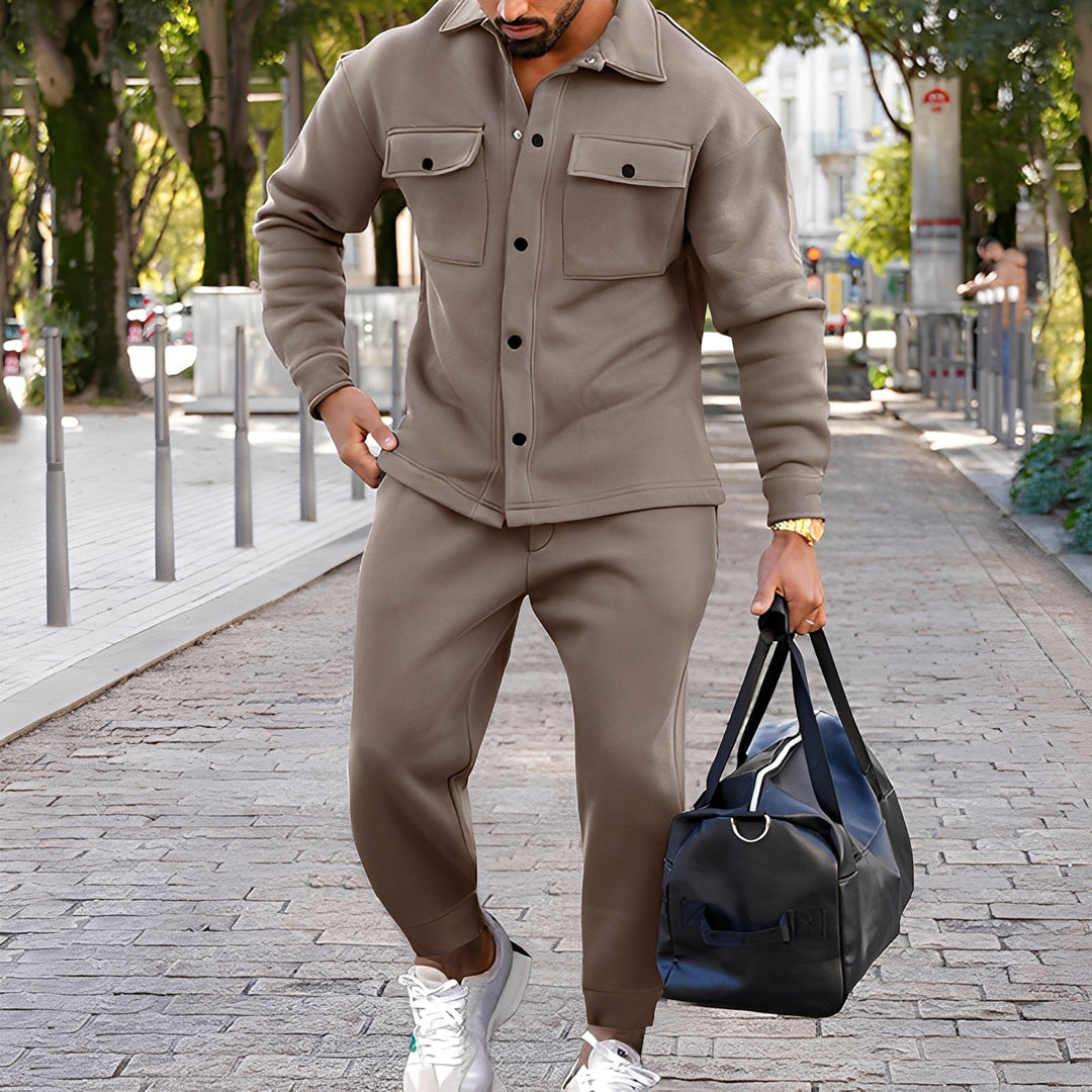 Kent - Modisches Slim-Fit-Set aus Shirt und Hose für Herren