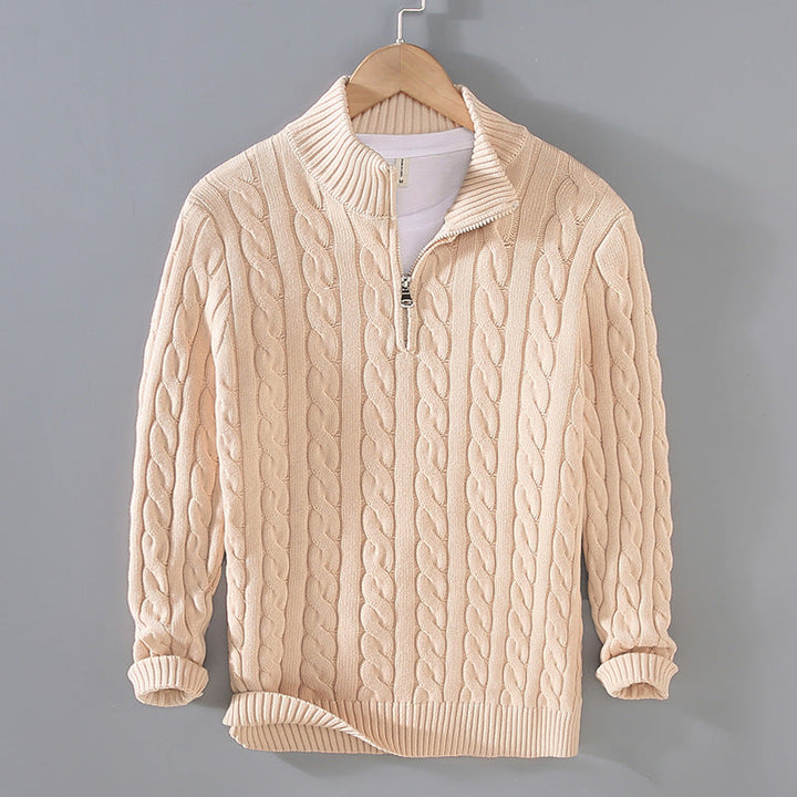 Benson - Bequemer Herren-Kaschmirpullover mit Reißverschluss