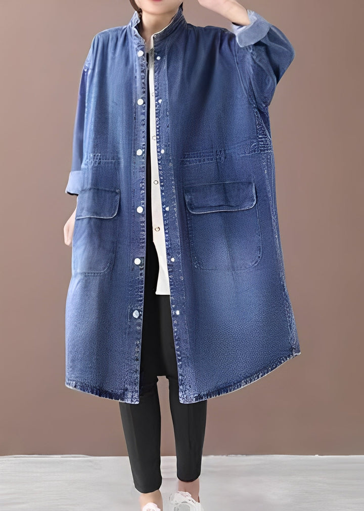 Jacinda - Damen-Jeansjacke im lockeren Stil mit Stehkragen