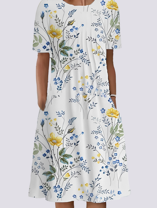 Aminah - Lockeres Kleid mit Blumenmuster für Damen