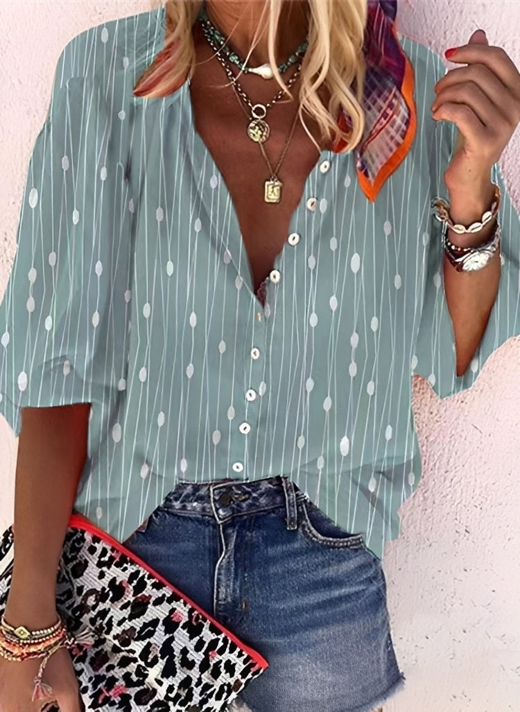 Kristina - Farbenfrohe, leger geschnittene Damenbluse