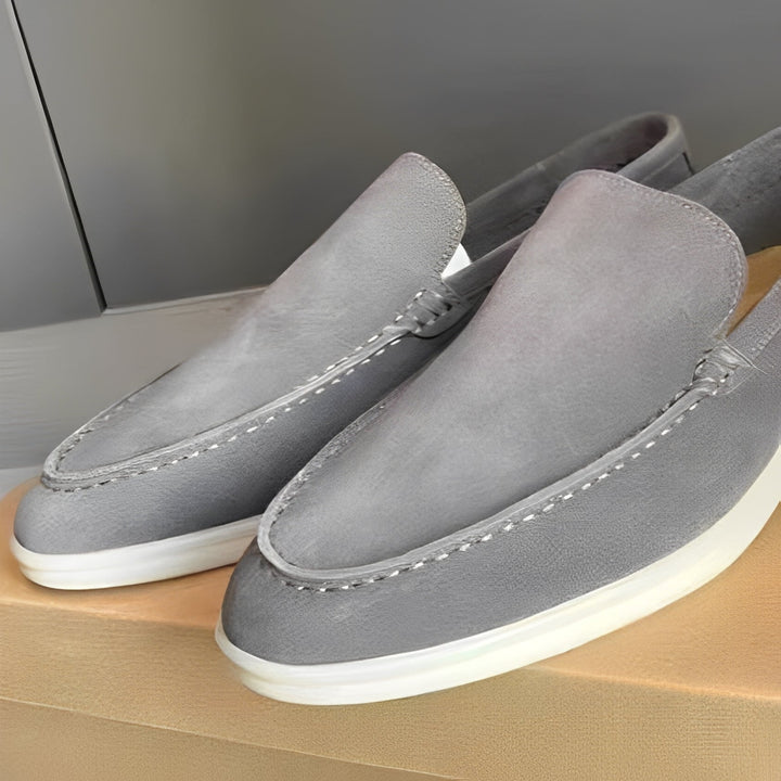 Dominick - Flache Wildleder-Slipper für Herren