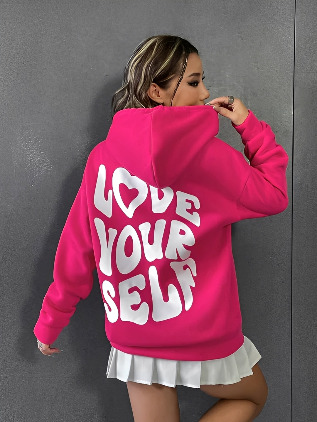 Rebeccah - Bedruckter, weit geschnittener Damen-Hoodie