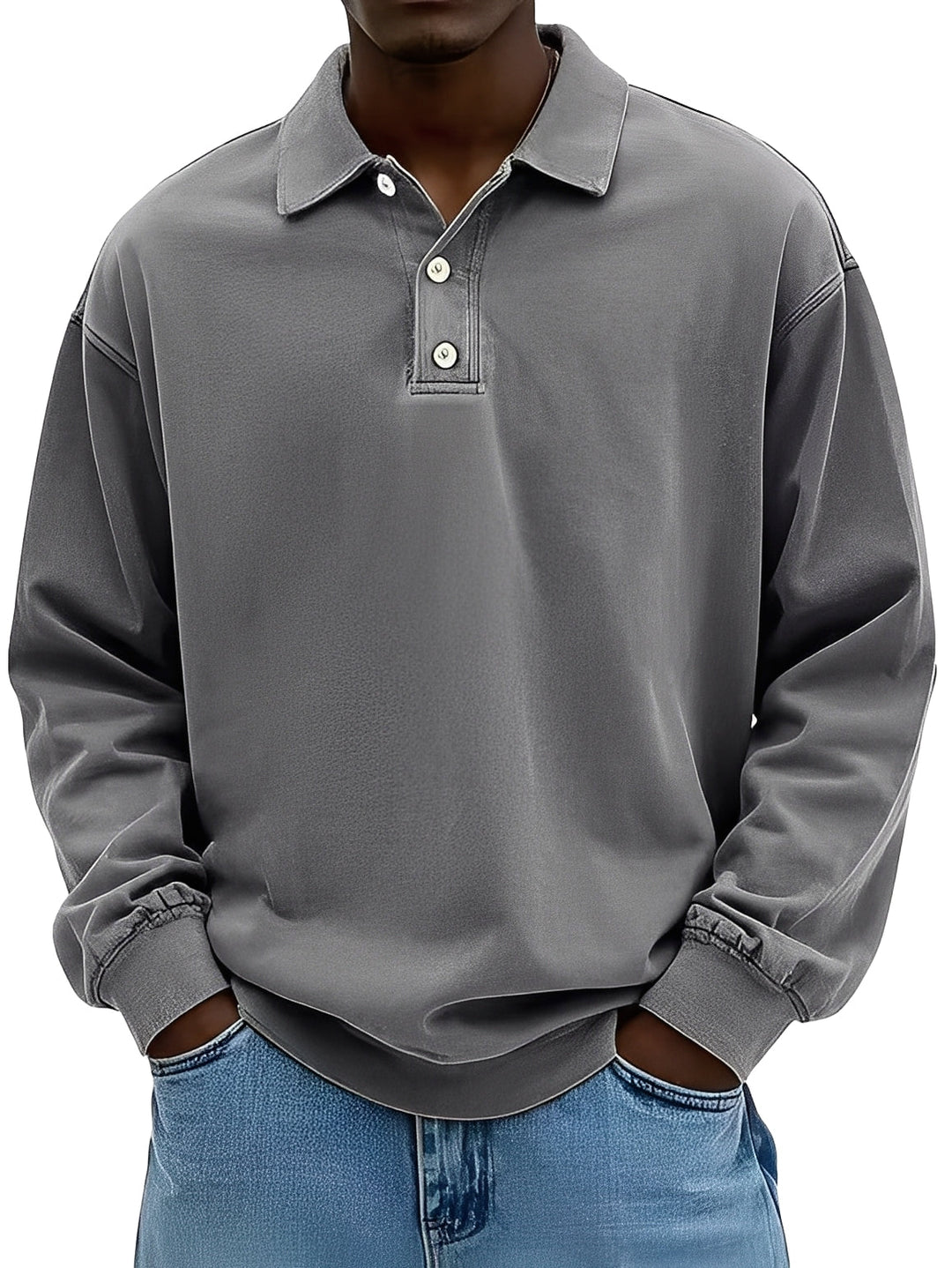 Clayton - Klassisches Herren-Poloshirt mit langen Ärmeln