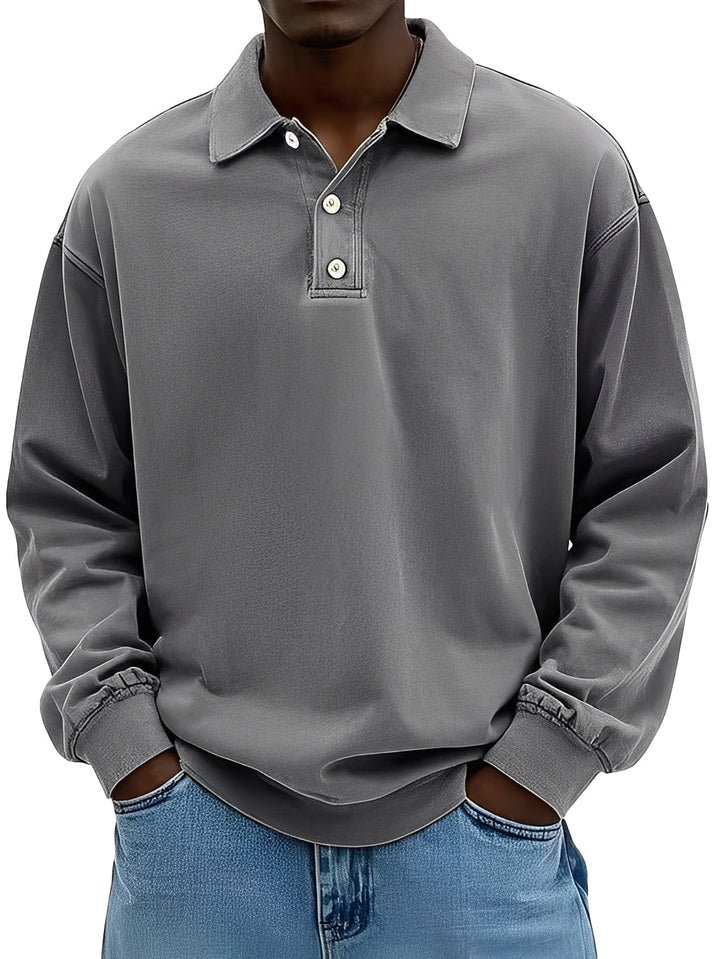 Clayton - Klassisches Herren-Poloshirt mit langen Ärmeln