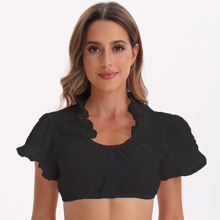 Leyla - Oktoberfest-Bluse mit kurzen Ärmeln für Damen