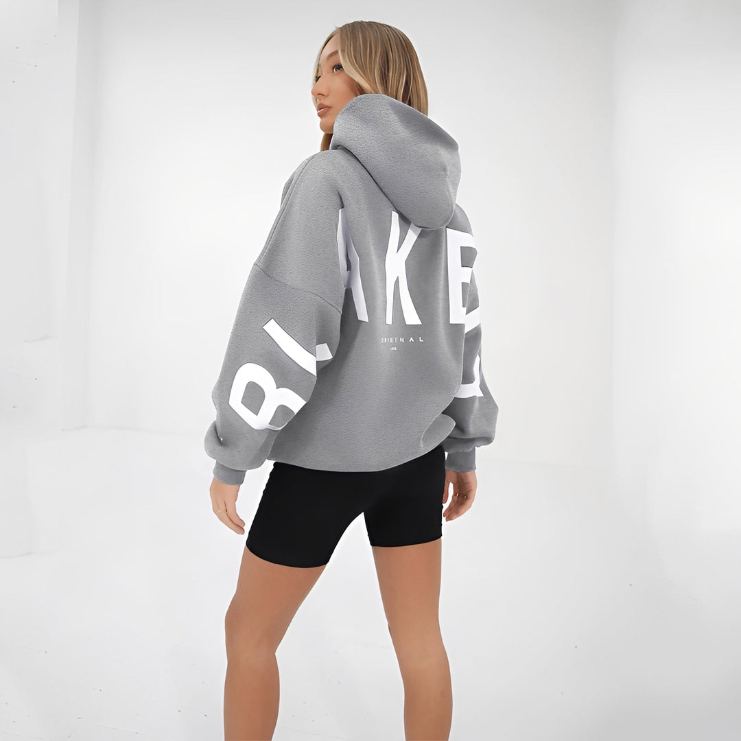 Amanda - Warme Kapuzenjacke mit trendigem Muster für Damen