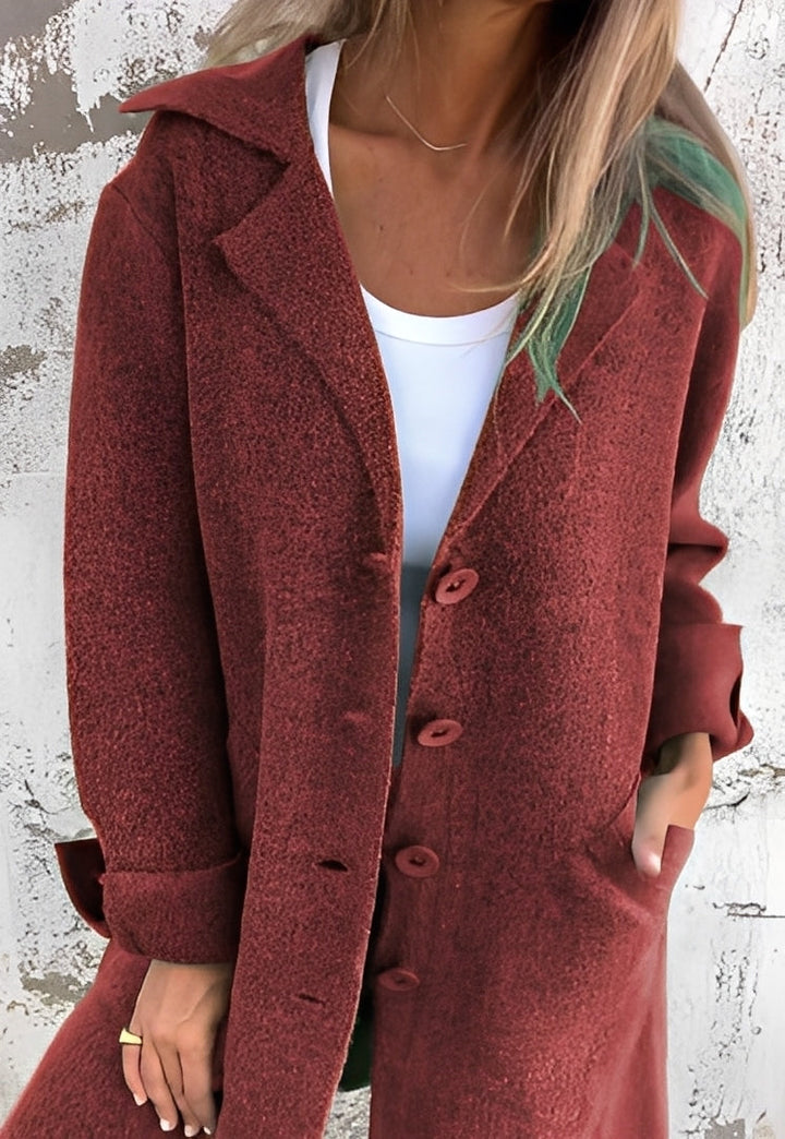 Izabelle - Langer und bequemer Damenstrickmantel