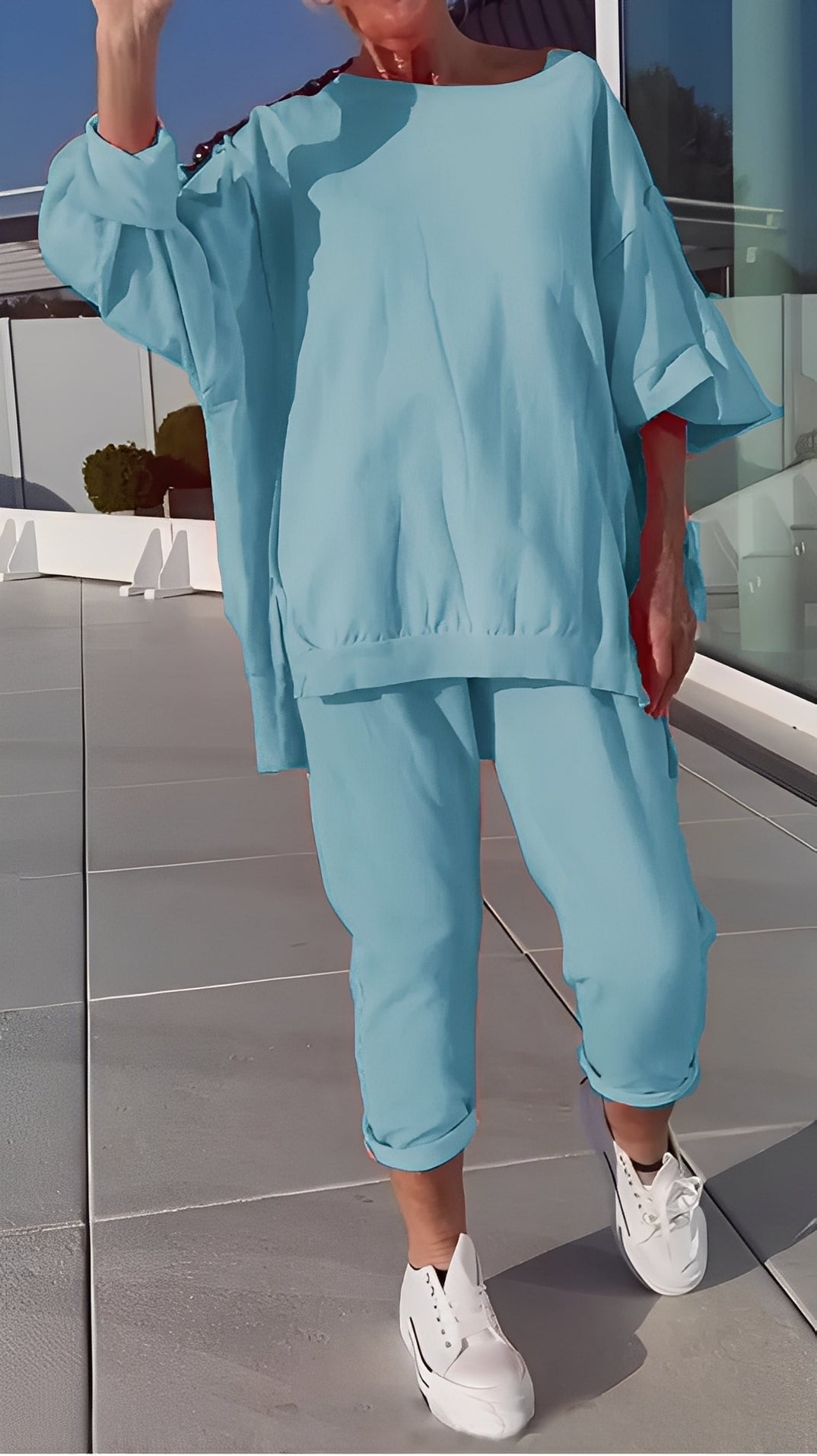 Eleanore - Lässiges Damen-Set mit lockerem Top und Hose