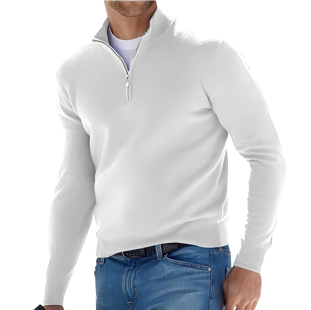 Kennith - Bequemer Herrenpullover mit Reißverschluss