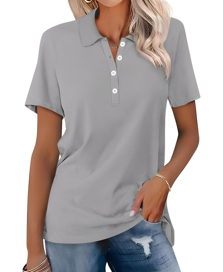 Glenna - Angenehmes, eng anliegendes Kurzarm-Poloshirt für Damen