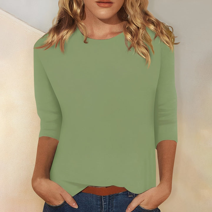 Katherina - Gemütliches Damen-Shirt mit langen Ärmeln und Rundhals