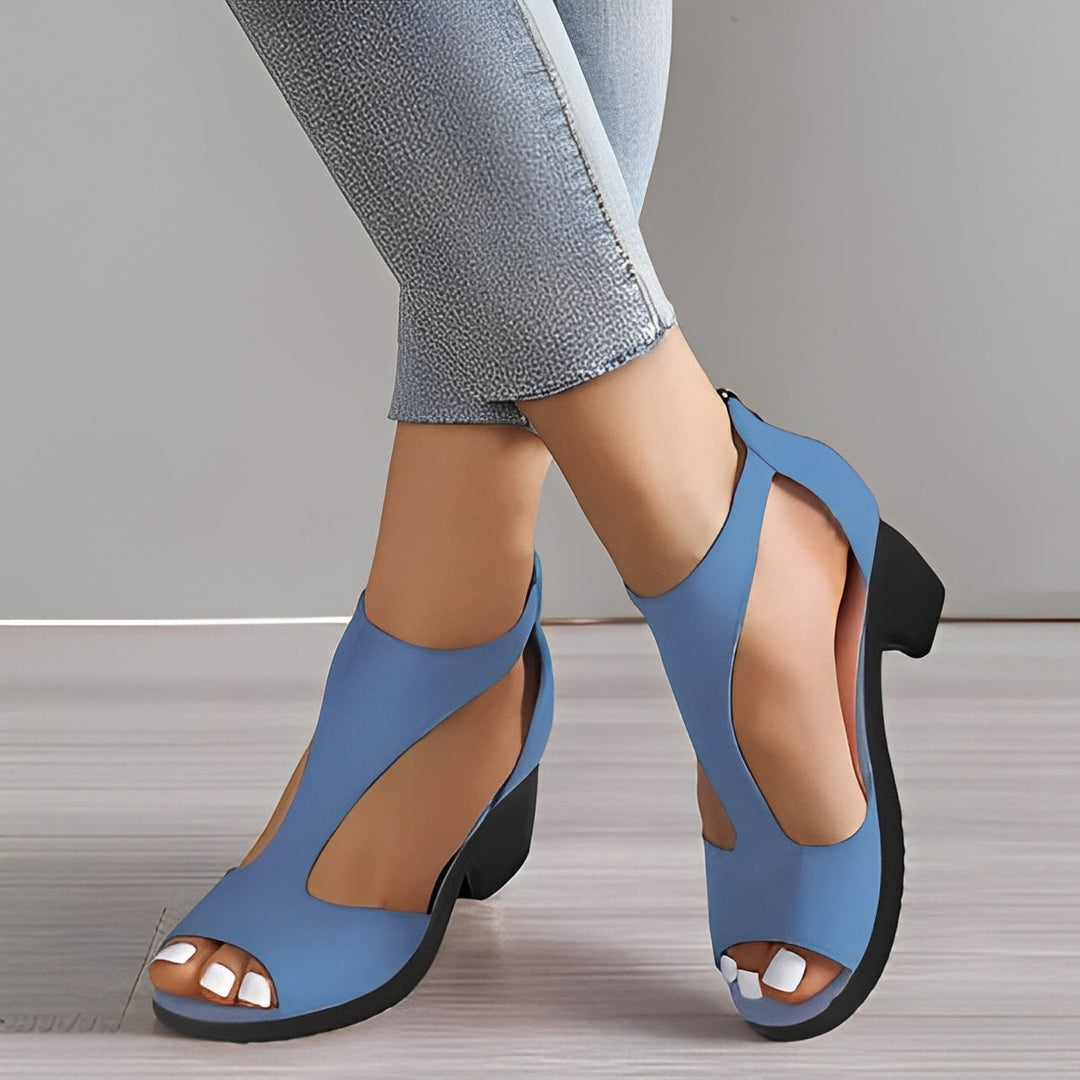 Mylah - Damensandalen mit hohem Absatz und Reißverschluss