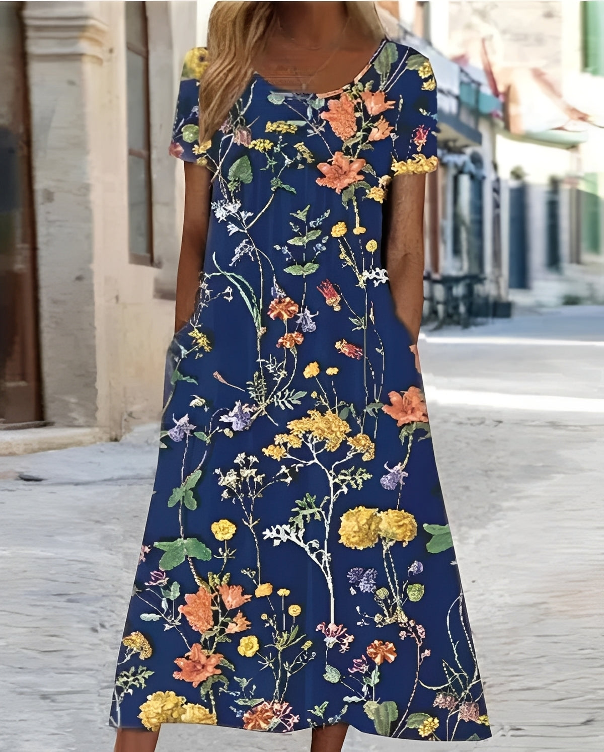 Meghan - Damen-Swingkleid mit stilvollem Blumenmuster