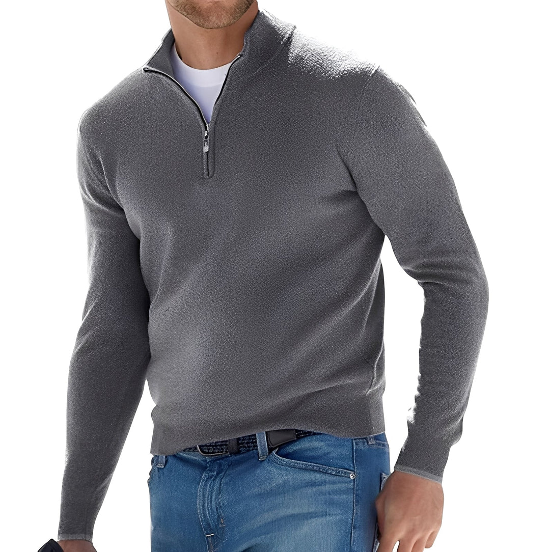Nash - Herrenpullover mit lockerem Zipper