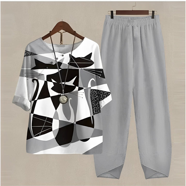 Samsa - Elegantes, lockeres Sommeroutfit für Damen