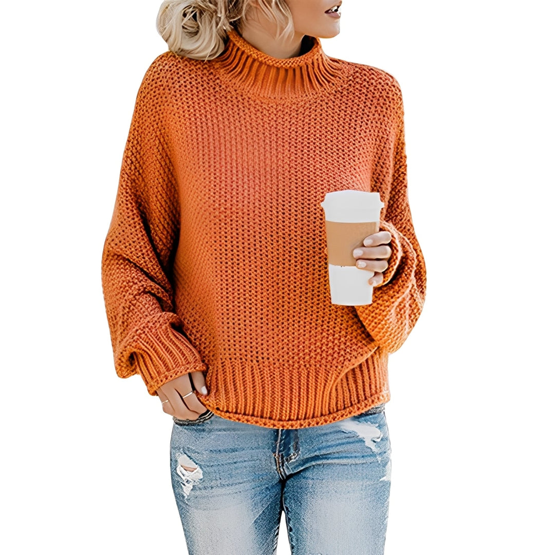 Evalyn - Bequemer Pullover für Damen mit hohem Kragen