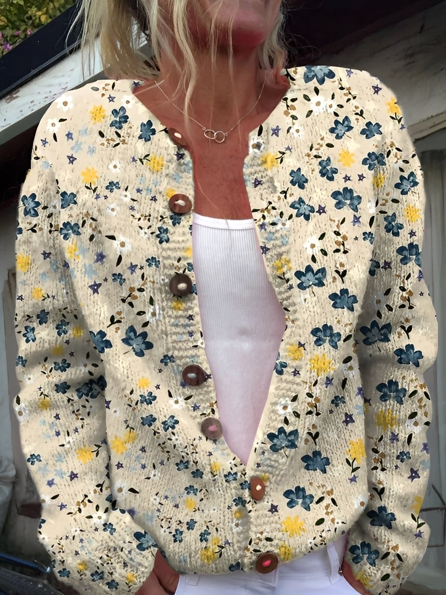 Kandace - Schicker Cardigan mit Blumenmuster für Damen