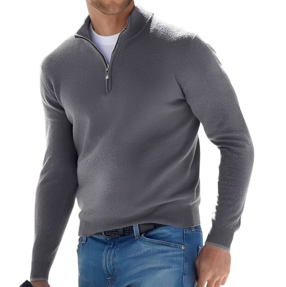 Kennith - Bequemer Herrenpullover mit Reißverschluss