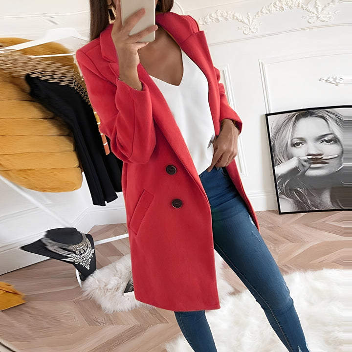 Tiffani - Eleganter langer Damen-Wollmantel