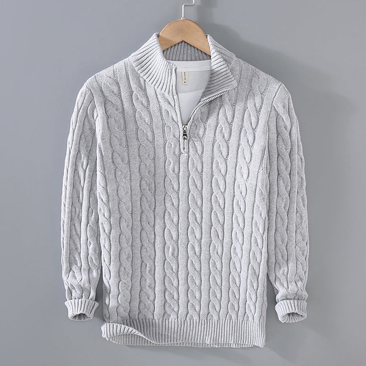 Benson - Bequemer Herren-Kaschmirpullover mit Reißverschluss