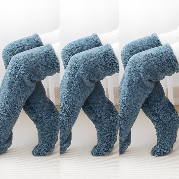 Camellia - Warme, überkniehohe Wintersocken für Damen