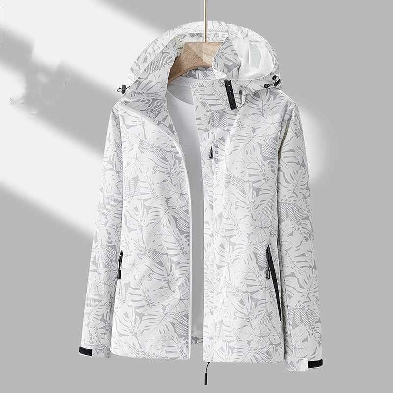 Emmaline - Stylische bedruckte Outdoorjacke mit Kapuze für Damen
