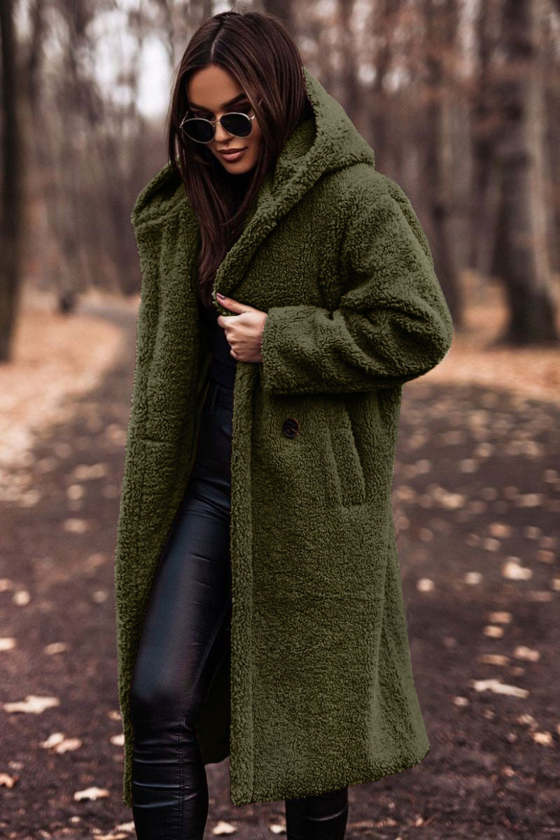 Yancy - Schicker langer Kuschelmantel für Frauen