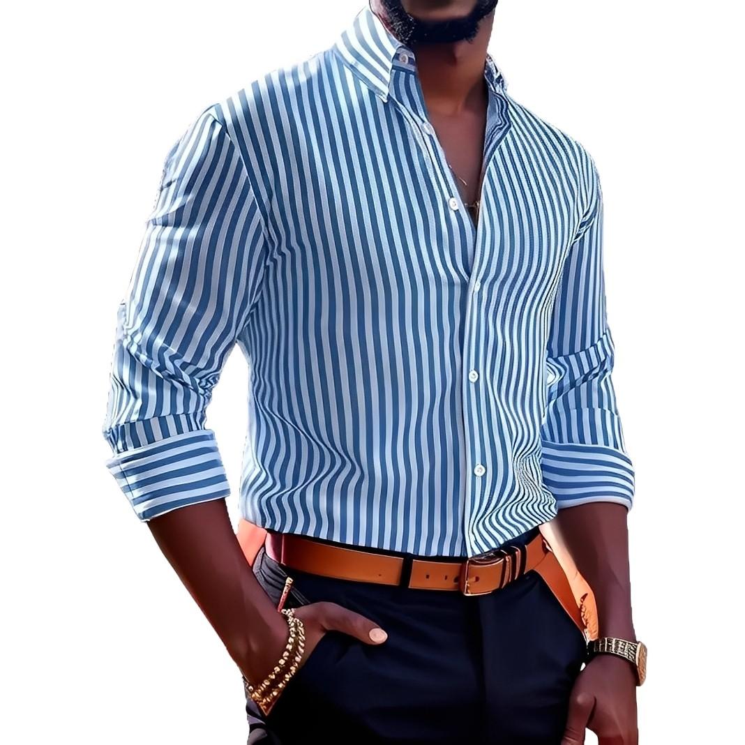 Brycen - Schickes langärmeliges Herrenhemd mit Streifen