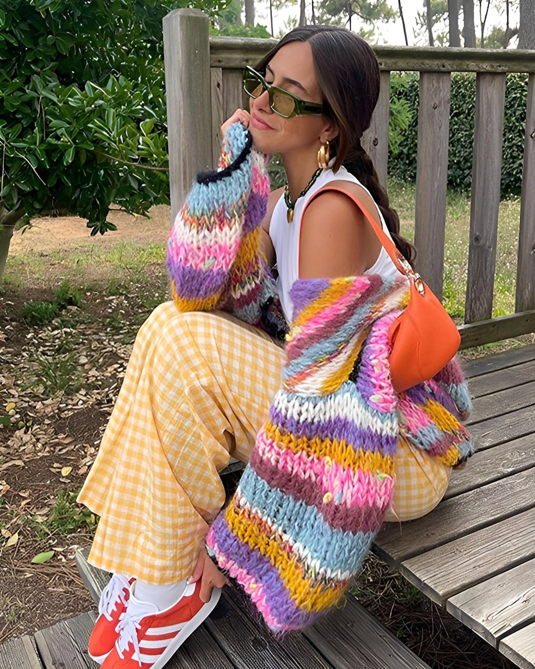 Marlee - Bunter Damenpullover mit Streifen