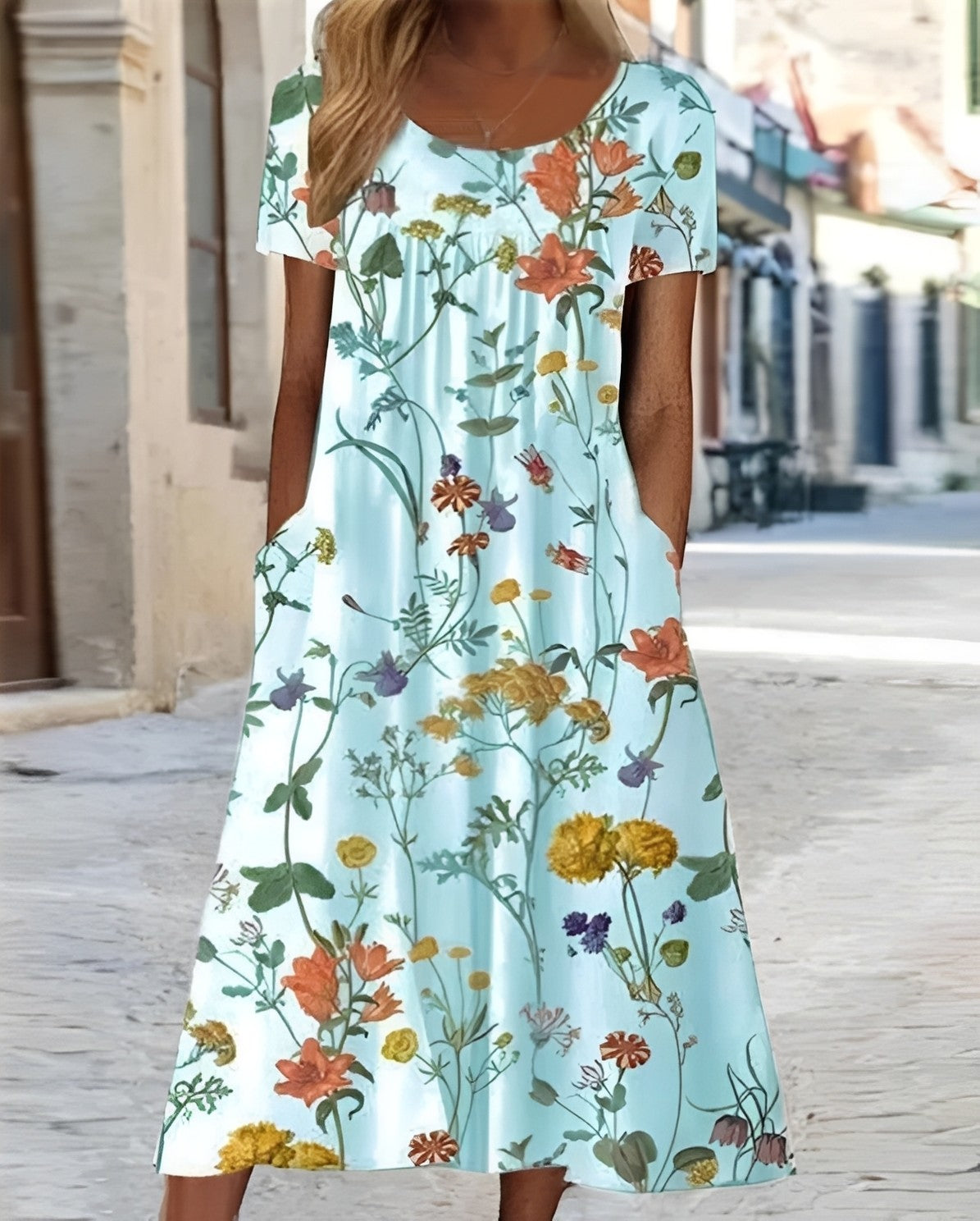 Meghan - Damen-Swingkleid mit stilvollem Blumenmuster