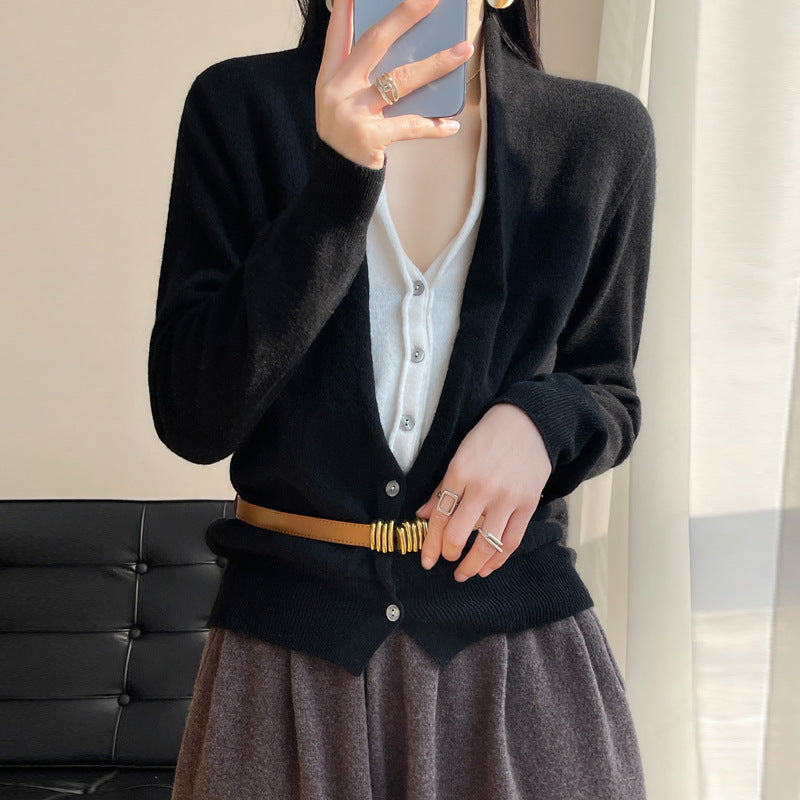 Jayleen - Lockeres Stricktop mit Knöpfen für Damen
