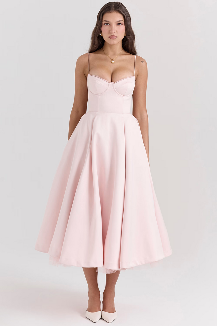 Leona - Schickes Satin-Kleid für Feiern
