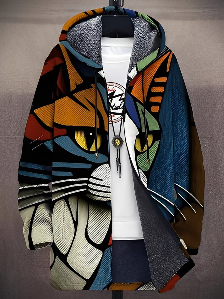 Trenton - Trendige bedruckte Herrenjacke mit Kapuze