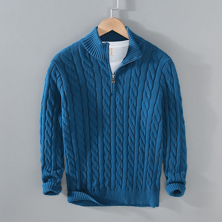 Benson - Bequemer Herren-Kaschmirpullover mit Reißverschluss