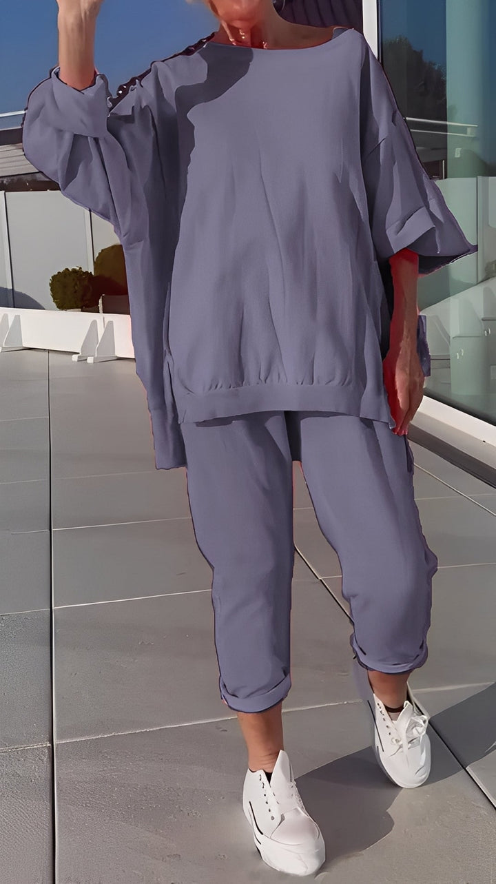 Eleanore - Lässiges Damen-Set mit lockerem Top und Hose