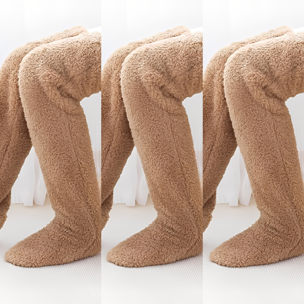Camellia - Warme, überkniehohe Wintersocken für Damen