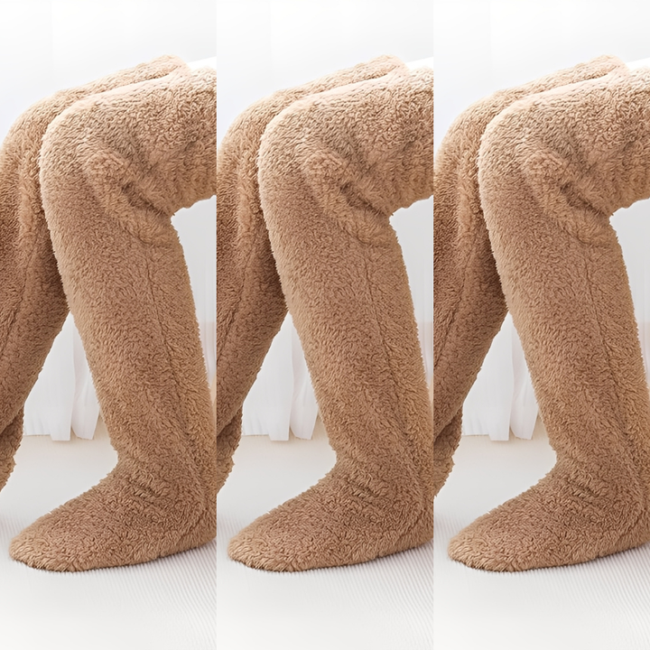 Camellia - Warme, überkniehohe Wintersocken für Damen