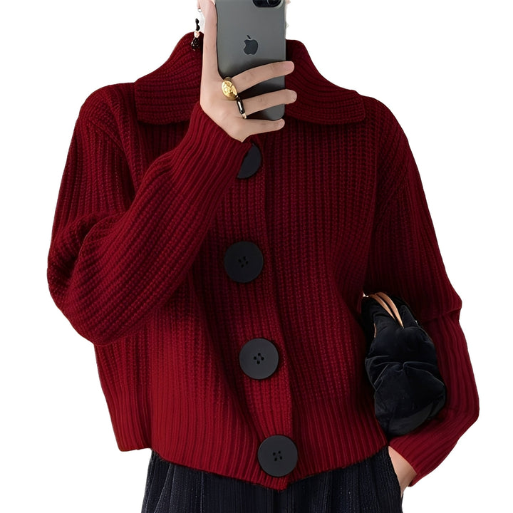 Alexus - Lockere Damen-Strickjacke mit Knöpfen