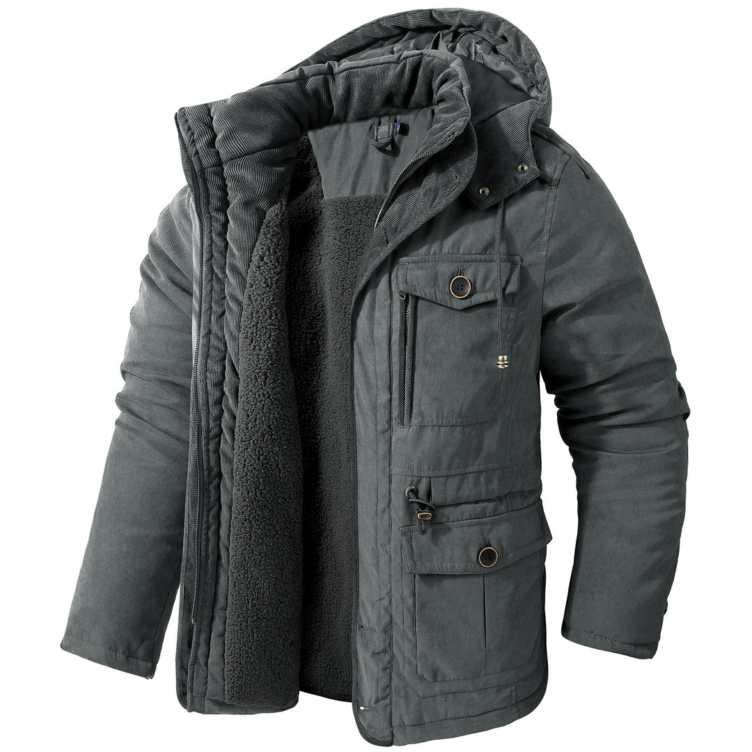 Daren - Warme Herrenjacke mit Kapuze