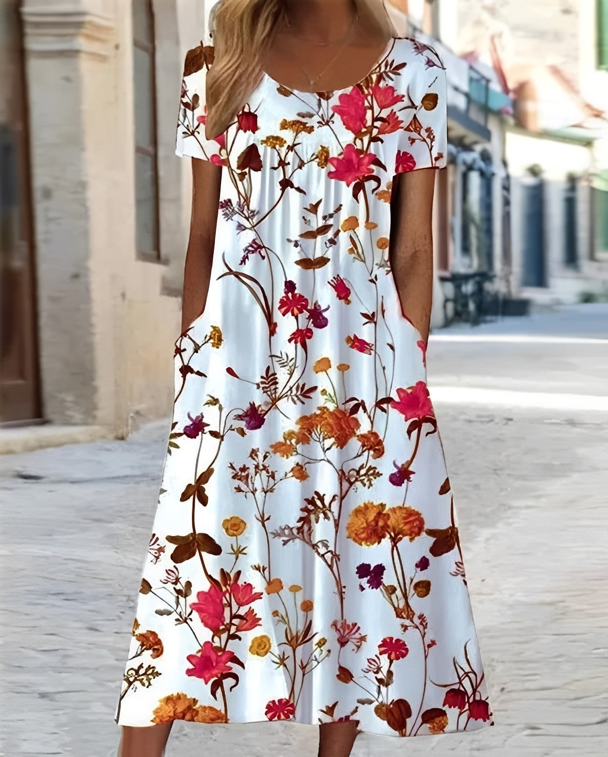 Meghan - Damen-Swingkleid mit stilvollem Blumenmuster