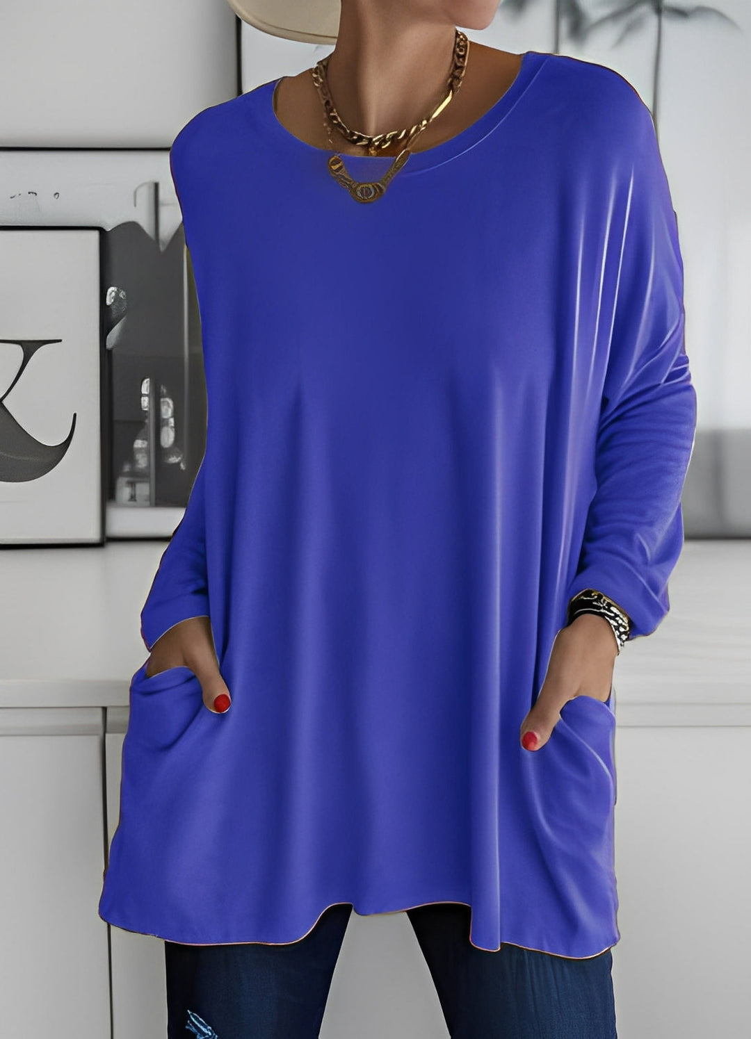 Leola - Bequemer Damenpullover mit Taschen