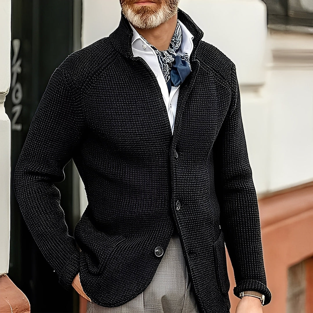 Kayden - Modischer Herren-Cardigan mit hohem Kragen