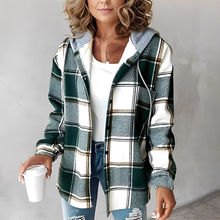 Martina - Komfortable Wolljacke mit Kapuze für Damen