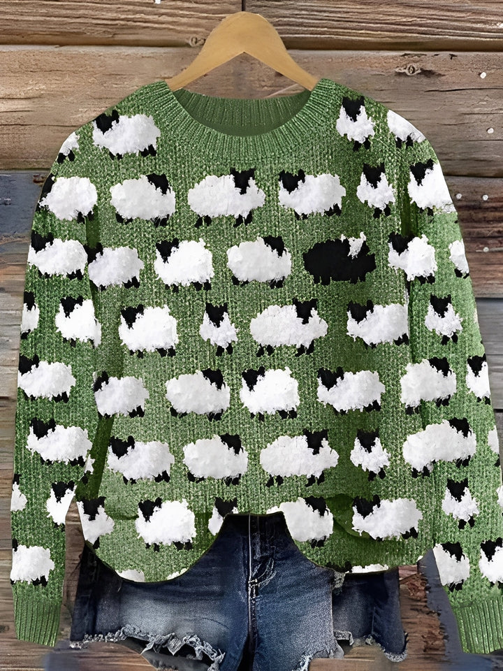 Tawnee - Warmer Wollpulli mit Print für Damen