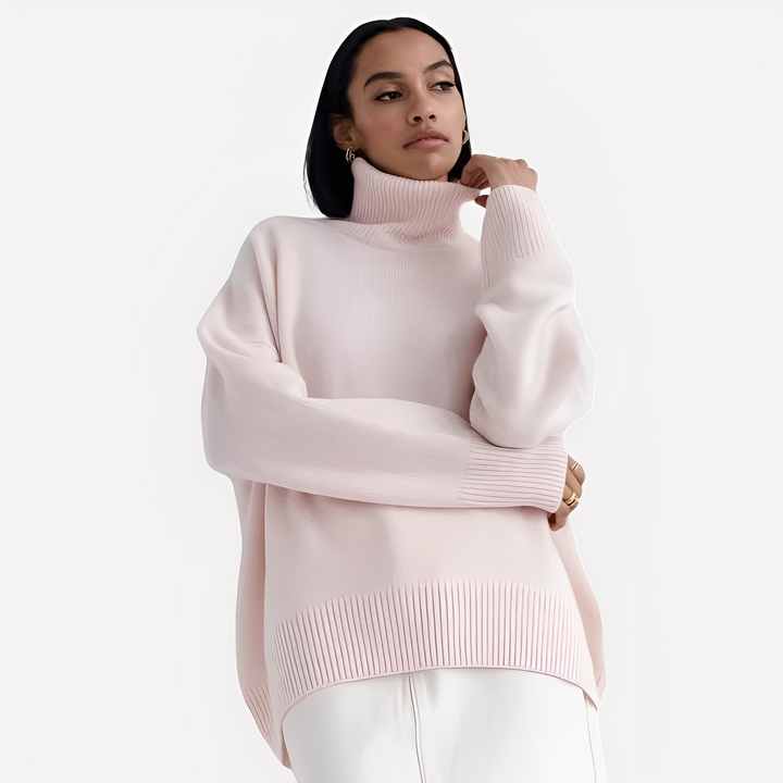 Margery - Damenpullover mit lockerem Schnitt und hohem Kragen