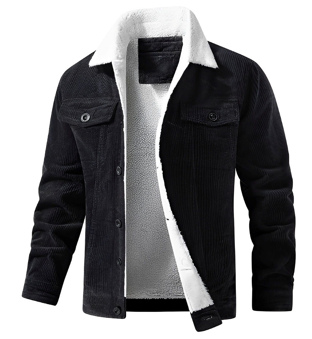 Mack - Klassische Cord-Plüschjacke für Herren
