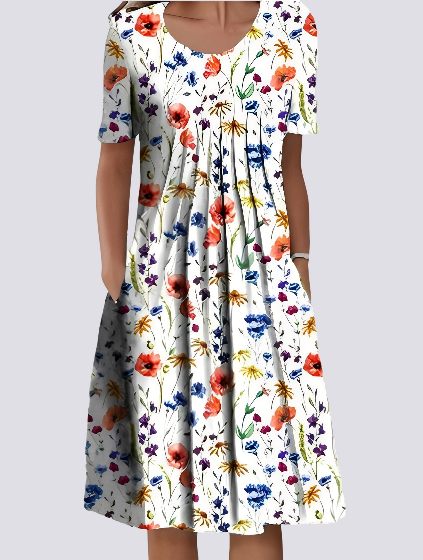 Aminah - Lockeres Kleid mit Blumenmuster für Damen